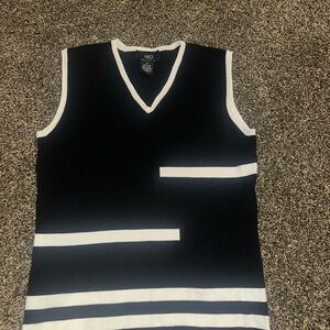 Women’s Black and White Sweater Vest